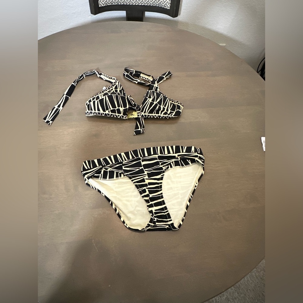 Trina Turk Black and Cream Bikini